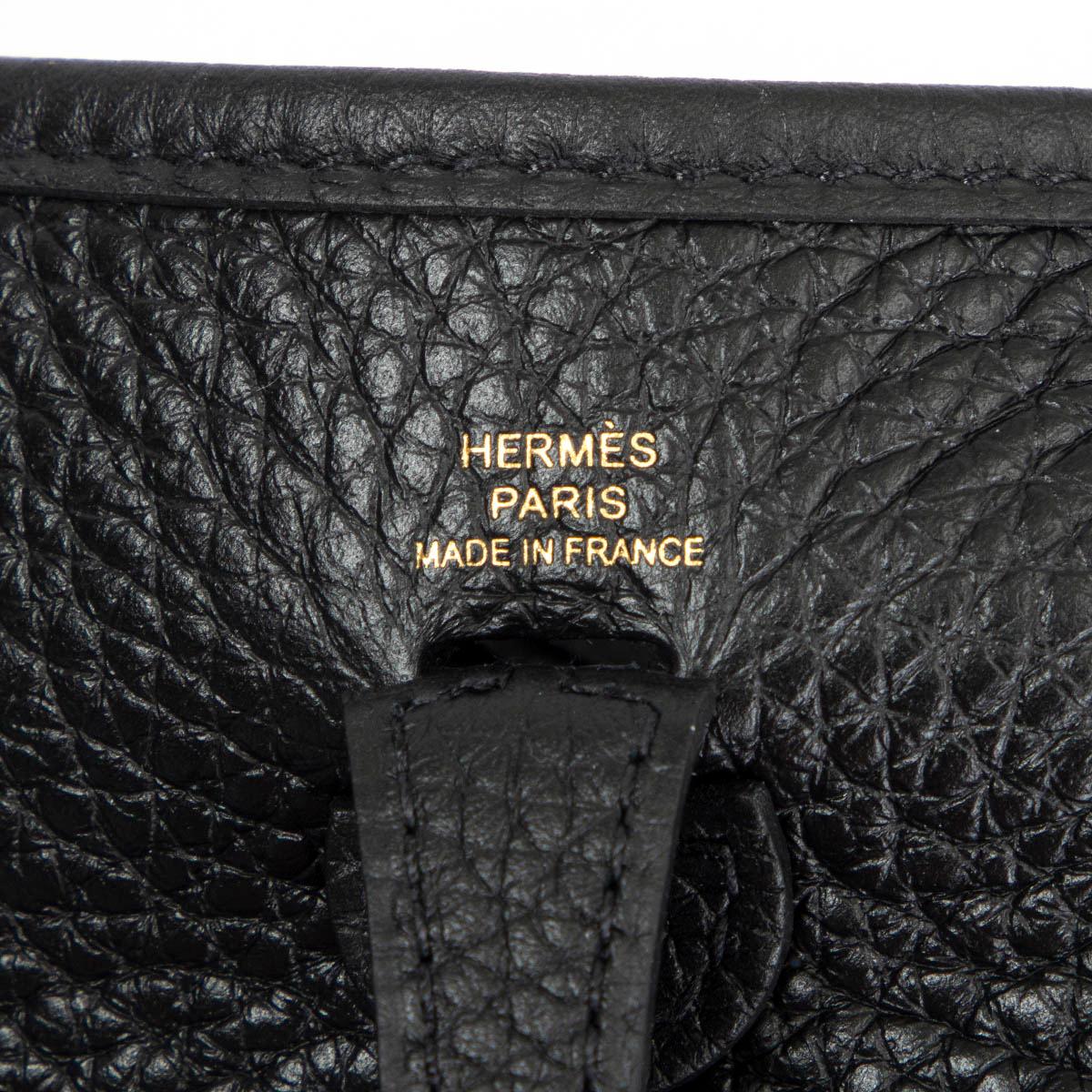 HERMES black Clemence leather EVELYNE 16 AMAZONE TMP Crossbody Bag Ghw For Sale 1