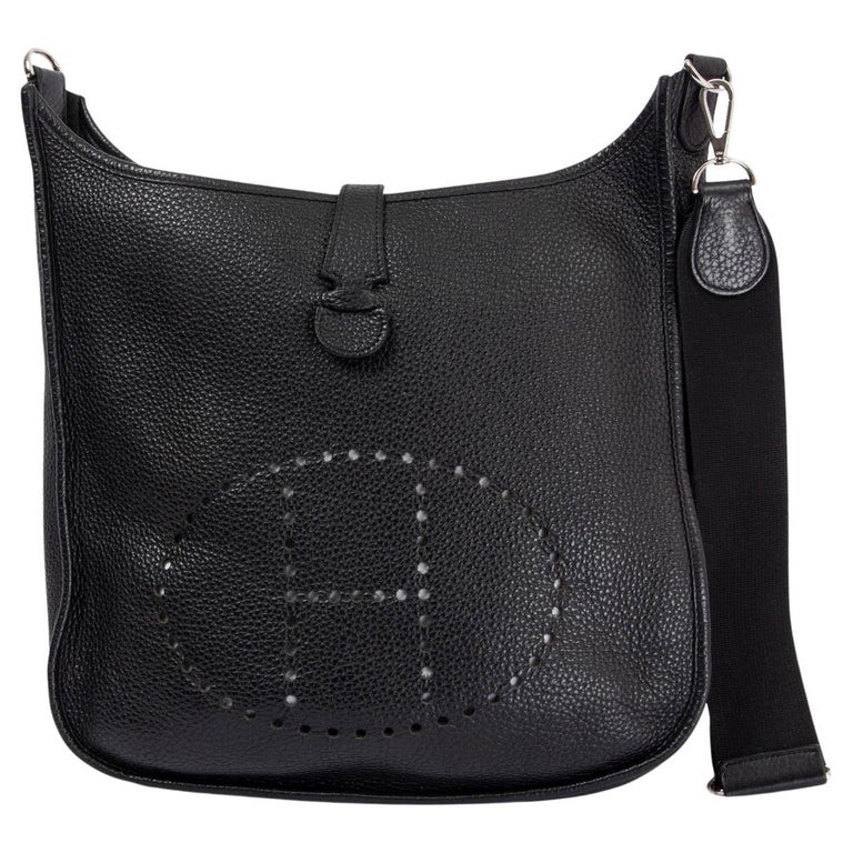 HERMES black Clemence leather EVELYNE III 29 PM Crossbody Bag Phw For ...