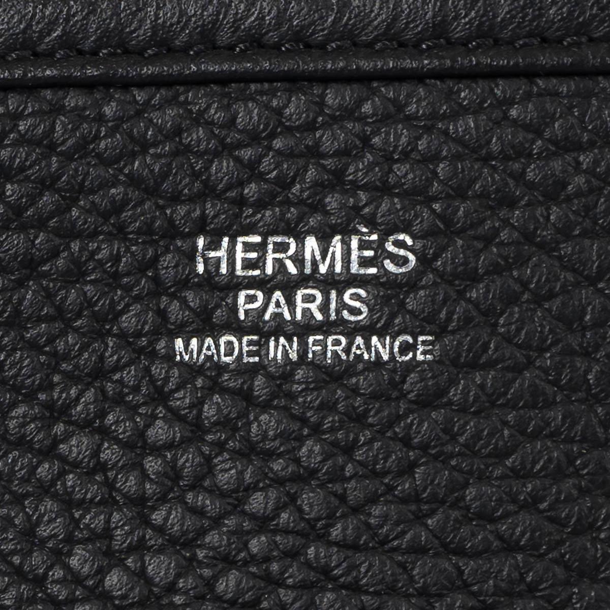 HERMES black Clemence leather EVELYNE lll 29 Crossbody Bag Phw For Sale 2
