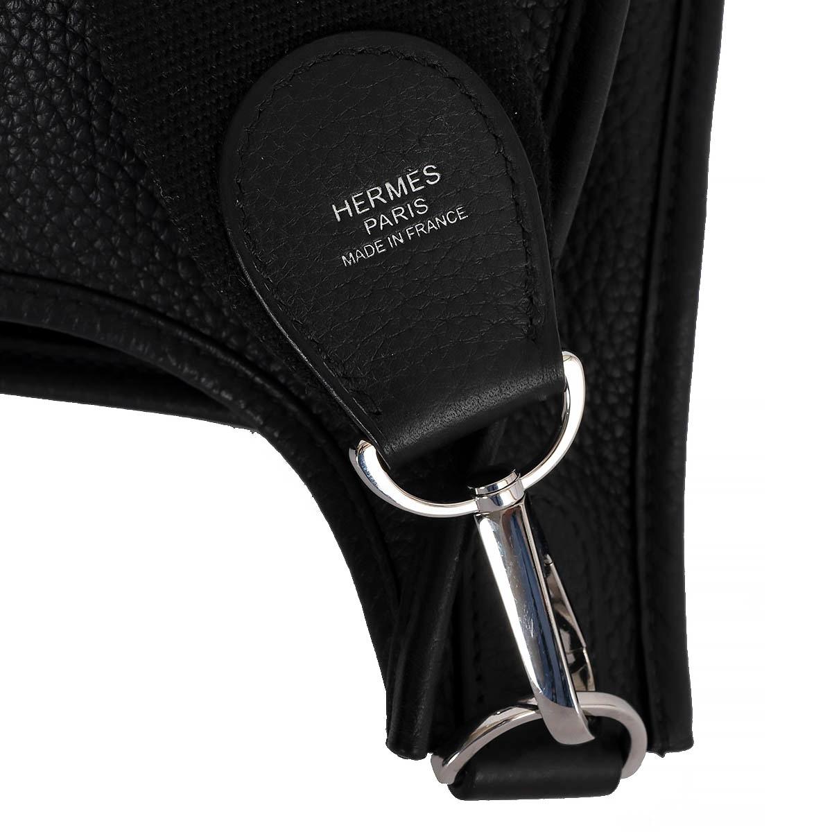 HERMES black Clemence leather EVELYNE lll 29 Crossbody Bag Phw For Sale 3