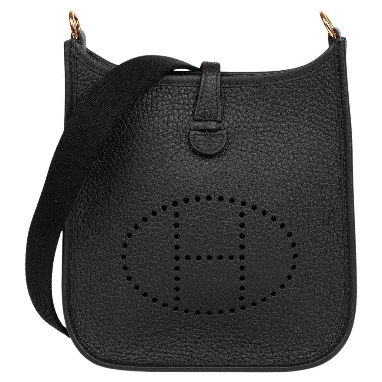 Hermès Black Clemence Leather Evelyne TPM