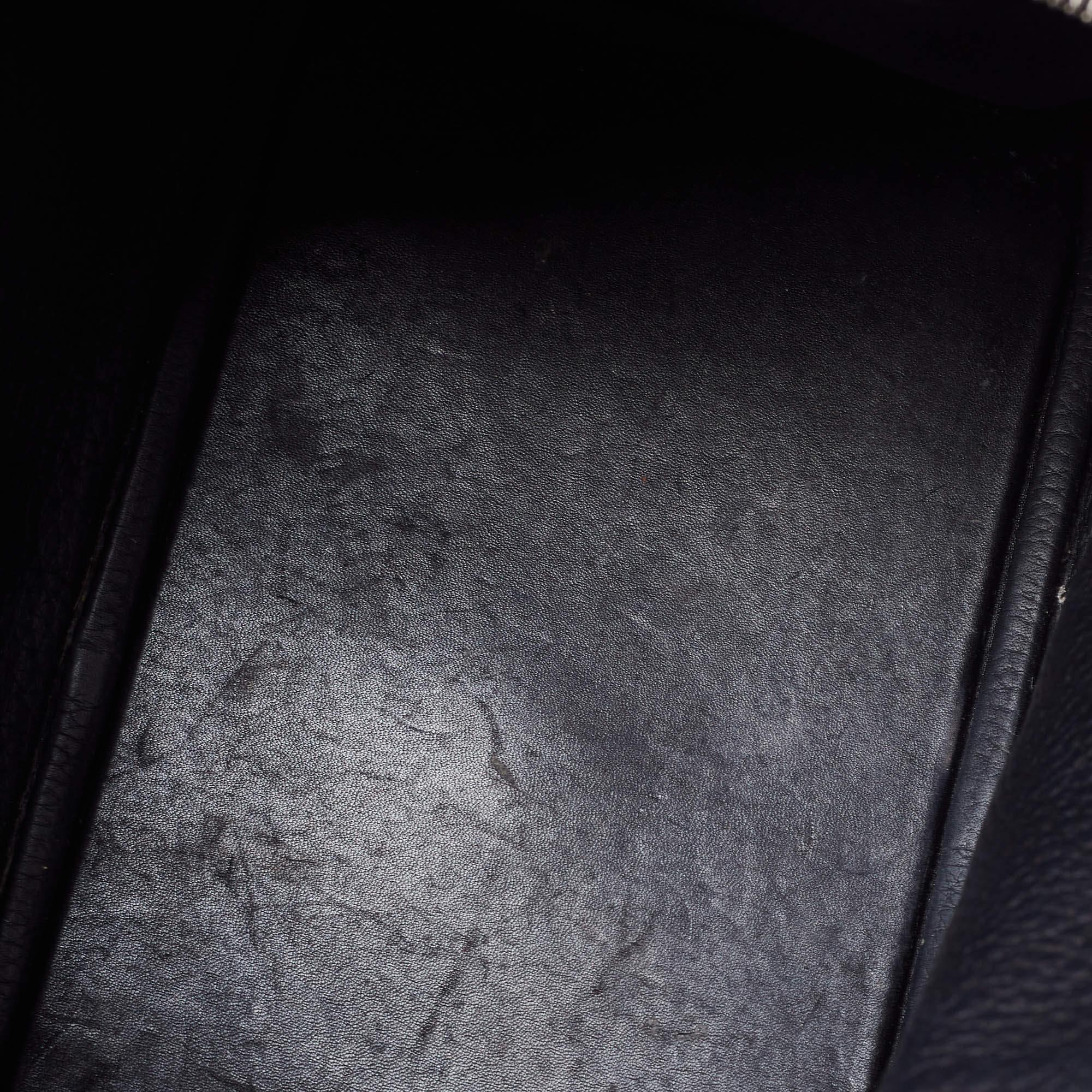 Hermes Black Clemence Leather Palladium Finish Lindy 30 Bag 6