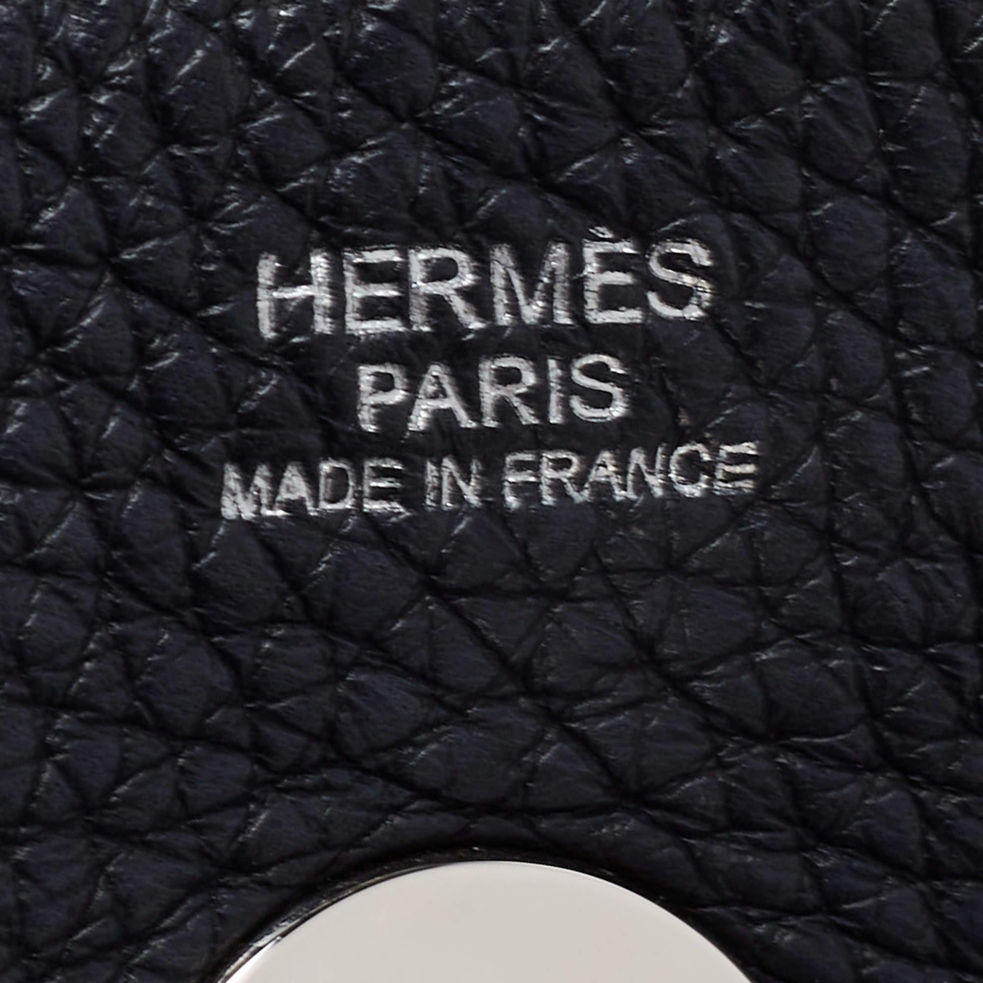 Hermes Black Clemence Leather Palladium Finish Lindy 30 Bag 9