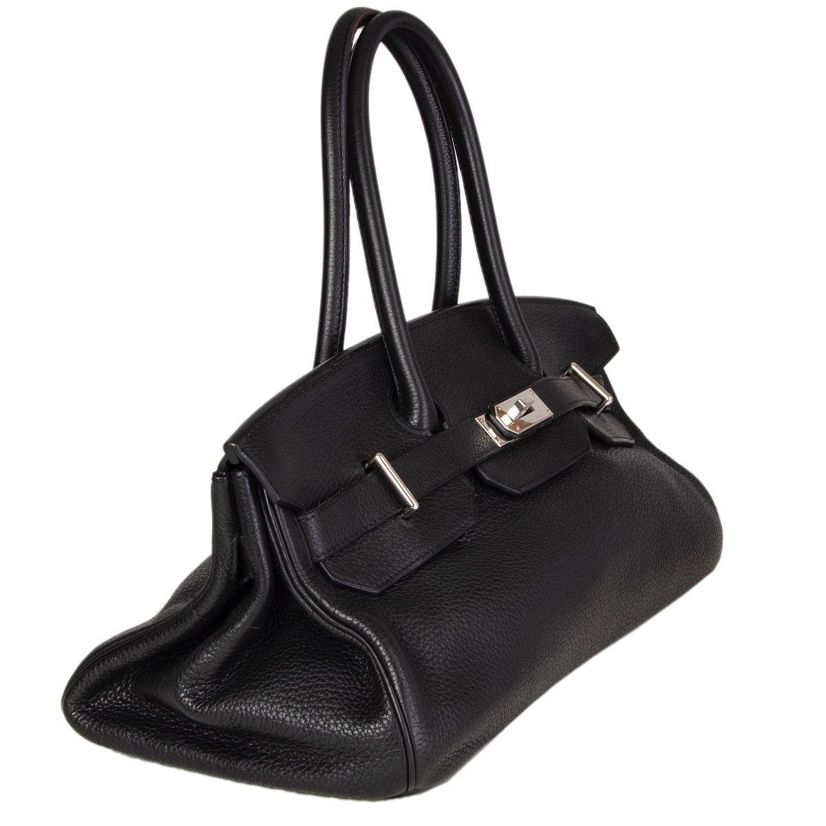Hermes 'JPG I Shoulder Birkin' bag in black Taurillon Clemence leather with Palladium hardware. Lined in Chevre (goat skin). Has been carried and is in excellent condition. Comes with keys, lock and clochette.

Height 17cm (6.6in)
Width 43cm
