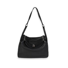 Hermès Black Clémence Lindy 30 PHW