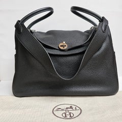 Hermes Black Clemence Lindy 34 Bag