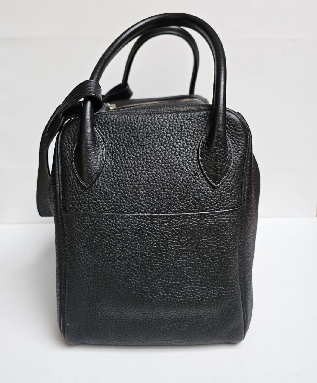 Women's or Men's Hermes Black Clemence Lindy 34 Bag