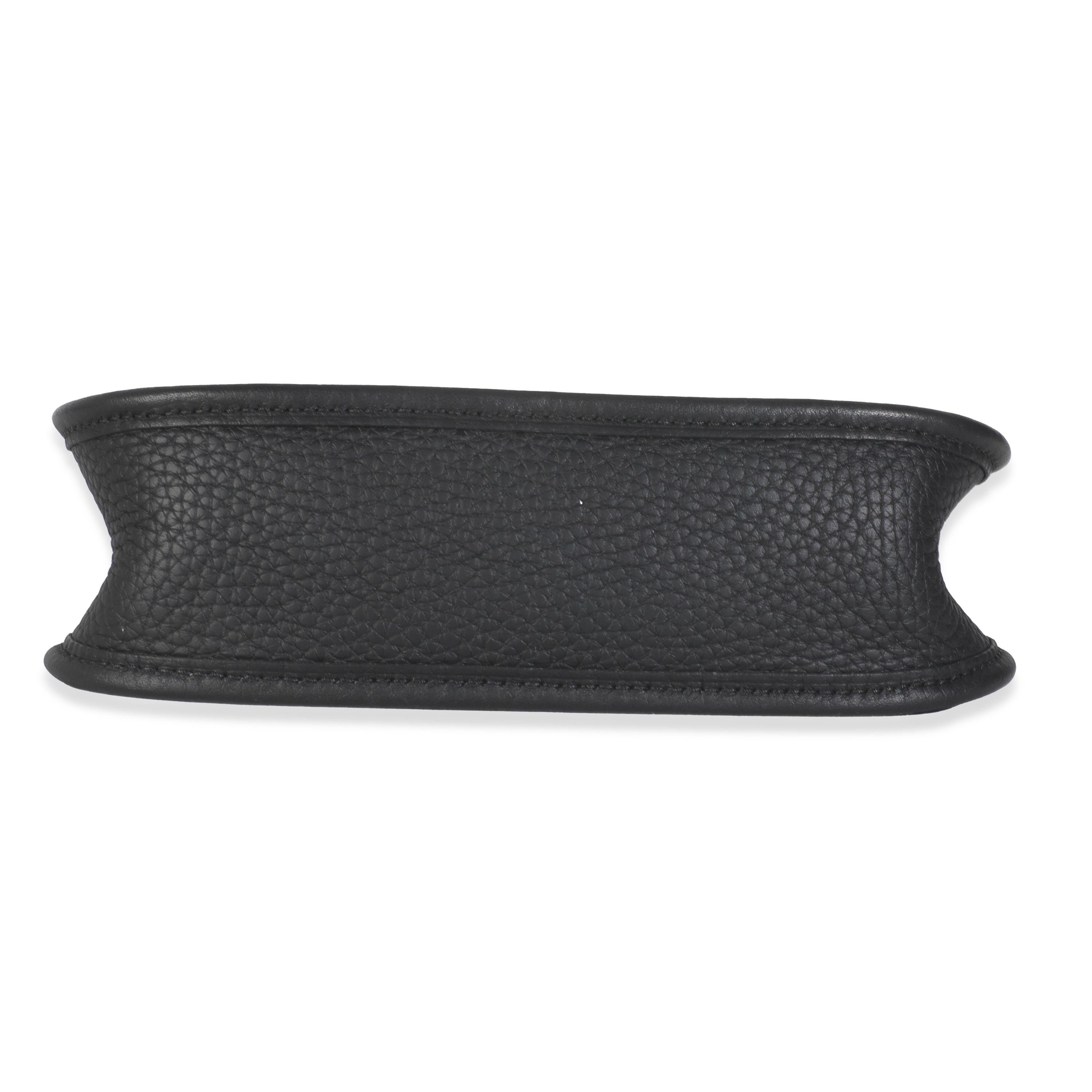 Hermès Schwarz Clemence Mini Evelyne TPM 16 GHW im Angebot 4