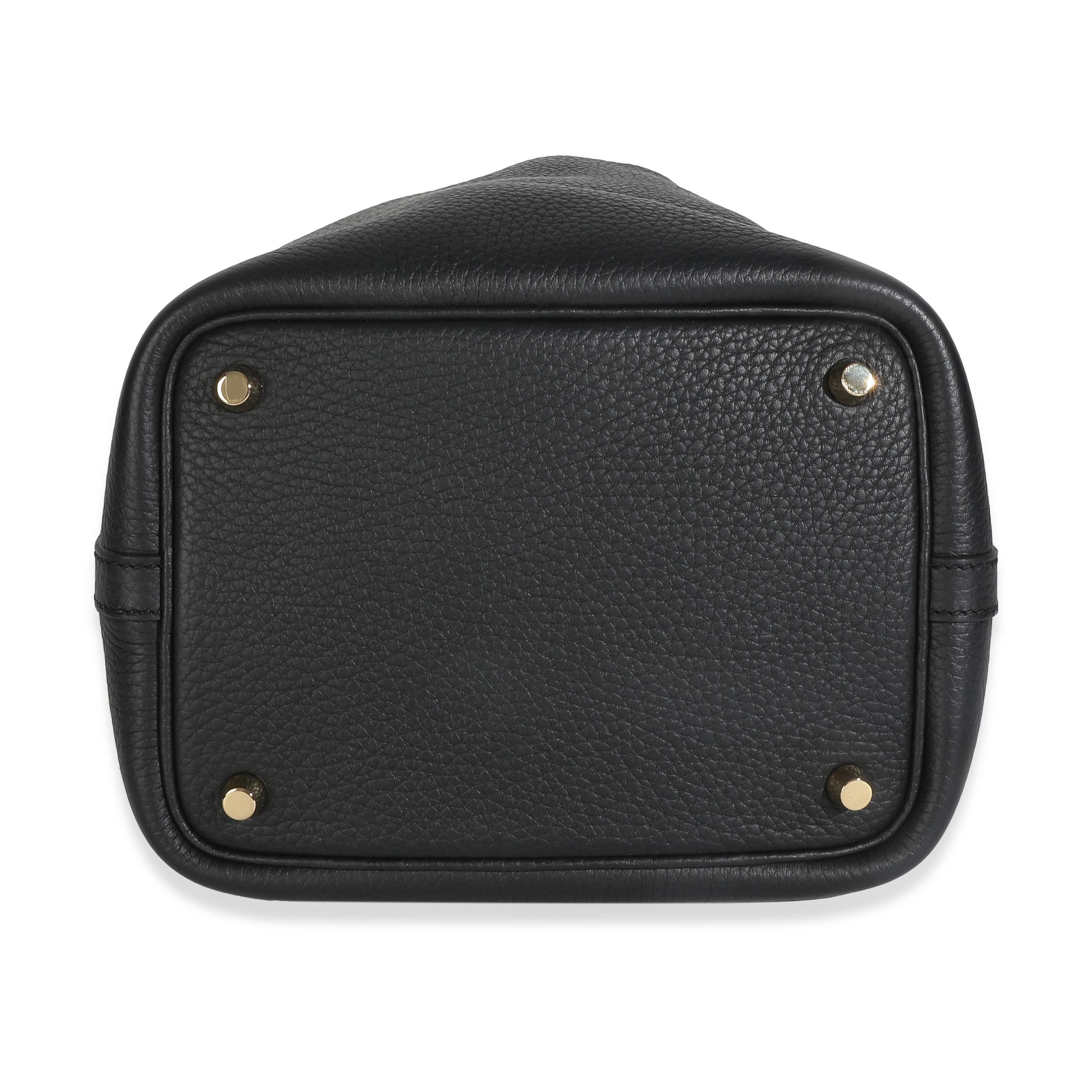 Titolo dell'inserzione: Hermès Black Clemence Picotin Lock 18 GHW
SKU: Z148302
Condizioni: Usato 
Descrizione delle condizioni: Hermès ha una lunga storia di legami con il mondo equestre, che ha avuto un'influenza significativa sui design della casa