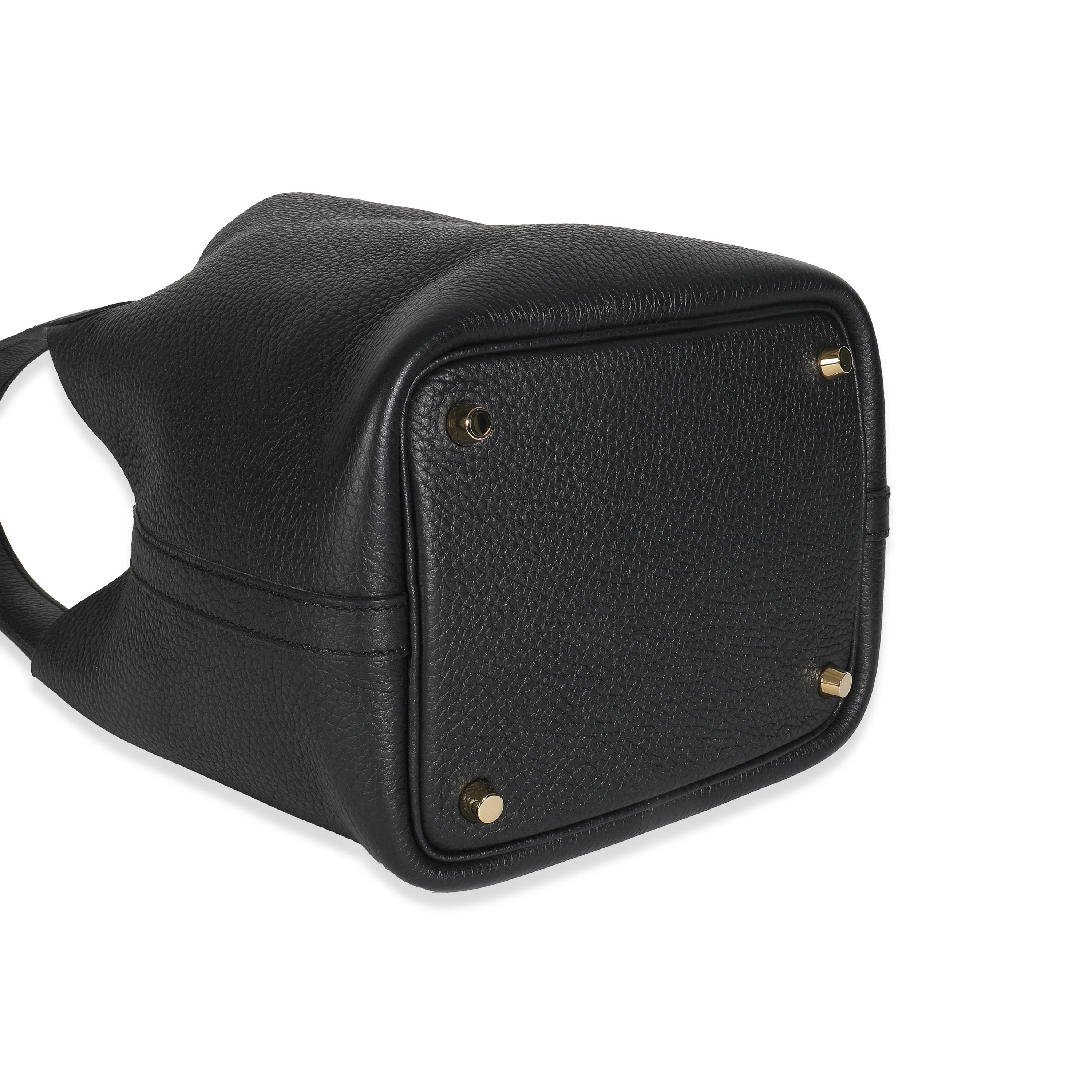 Hermès Nero Clemence Picotin Serratura 18 GHW in vendita 1