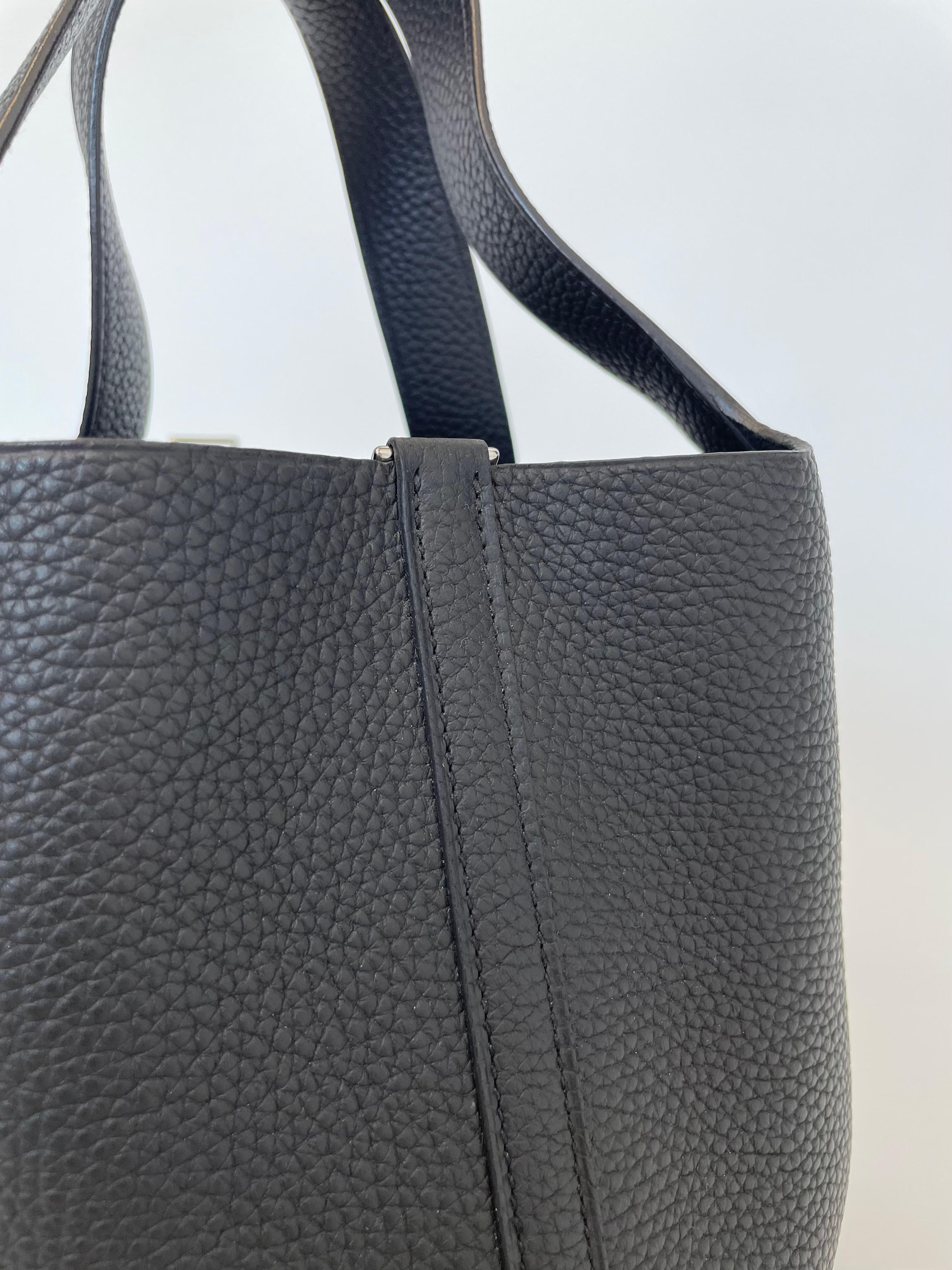 Sac Clemence Picotin Lock 22 noir d'Hermès 5