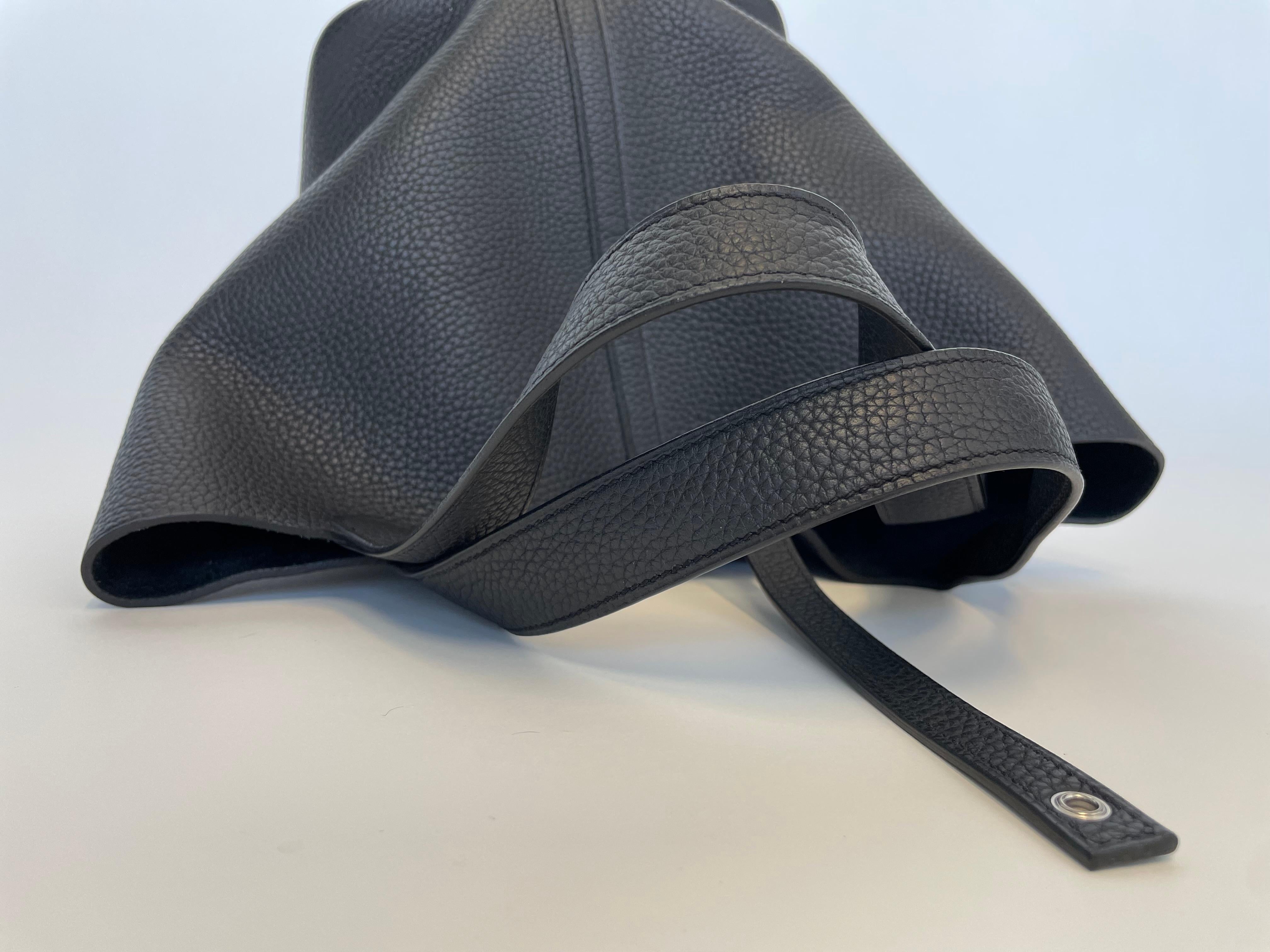 Sac Clemence Picotin Lock 22 noir d'Hermès 6