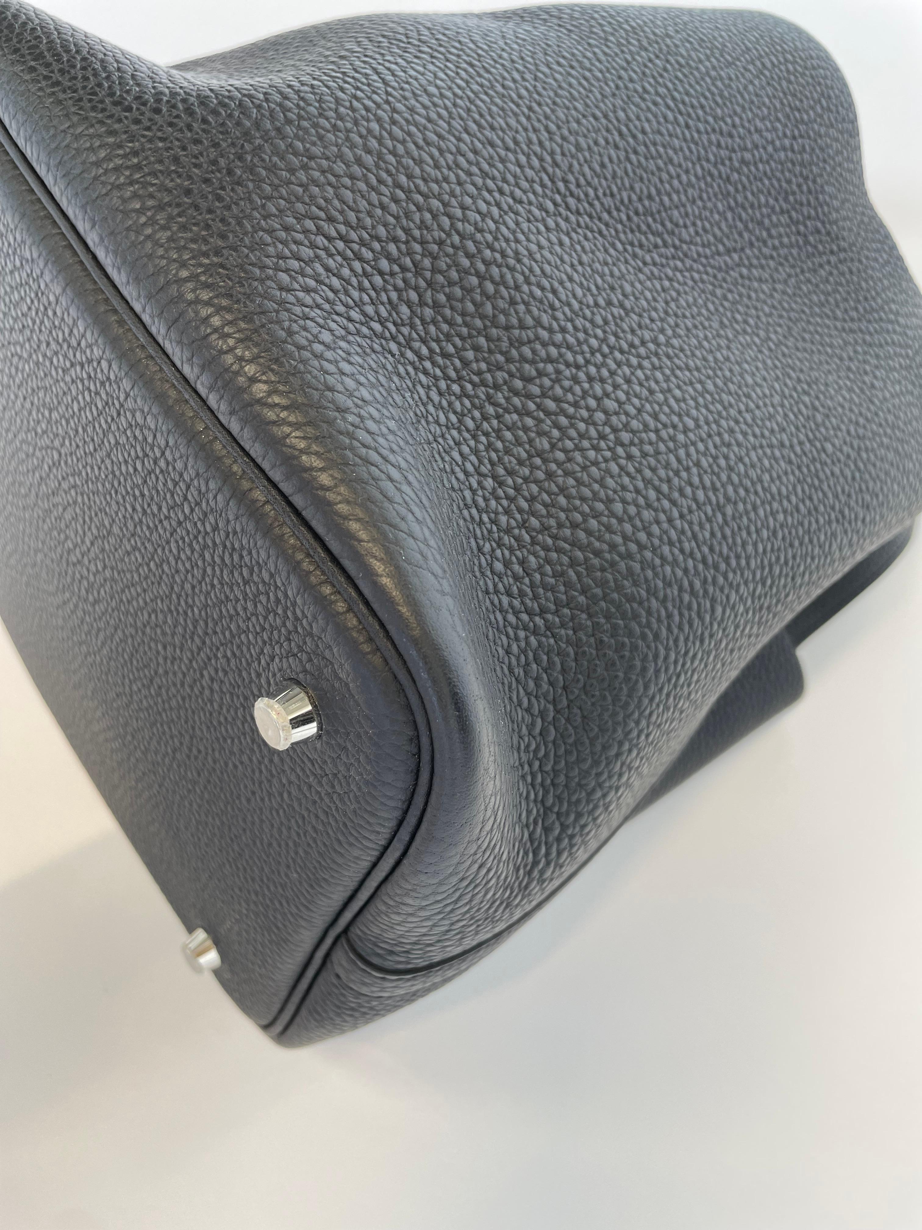 Sac Clemence Picotin Lock 22 noir d'Hermès 9