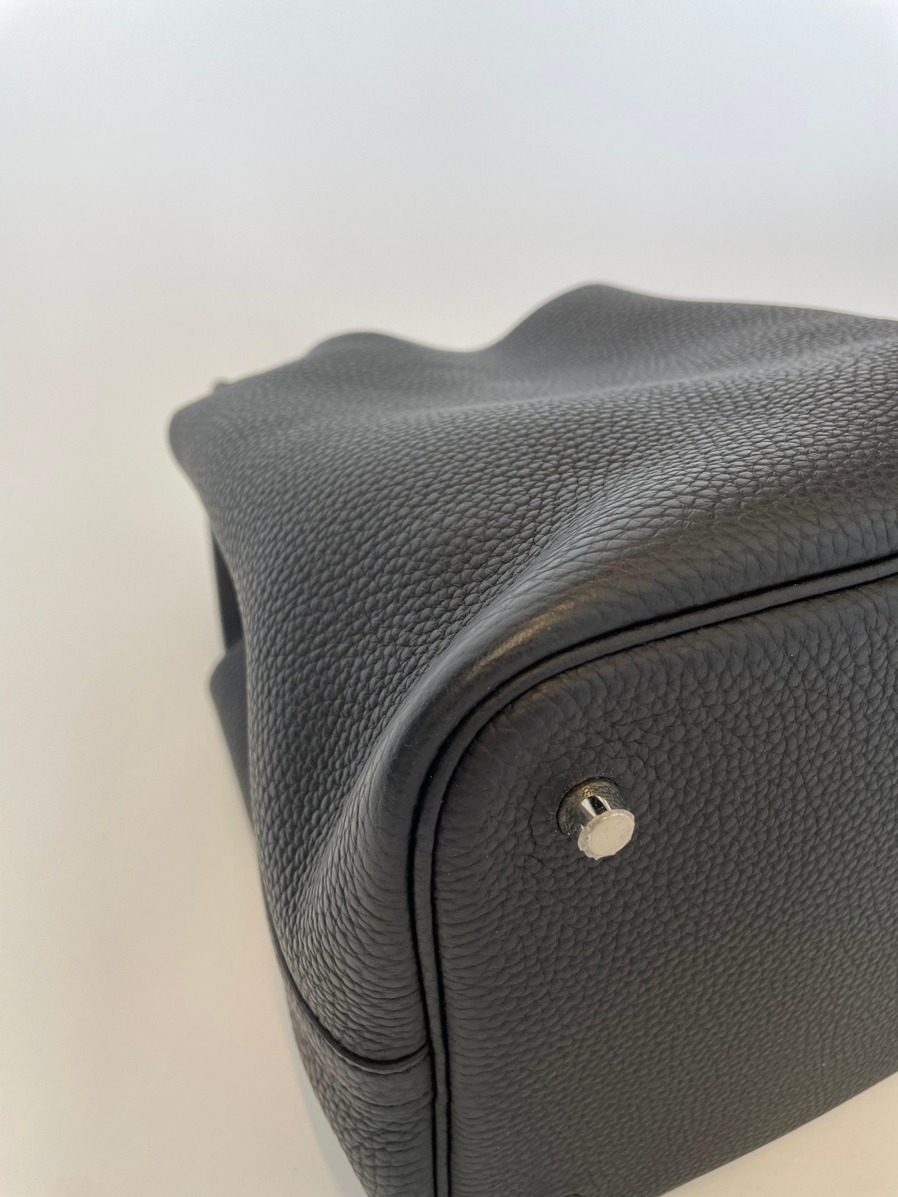 Sac Clemence Picotin Lock 22 noir d'Hermès 11