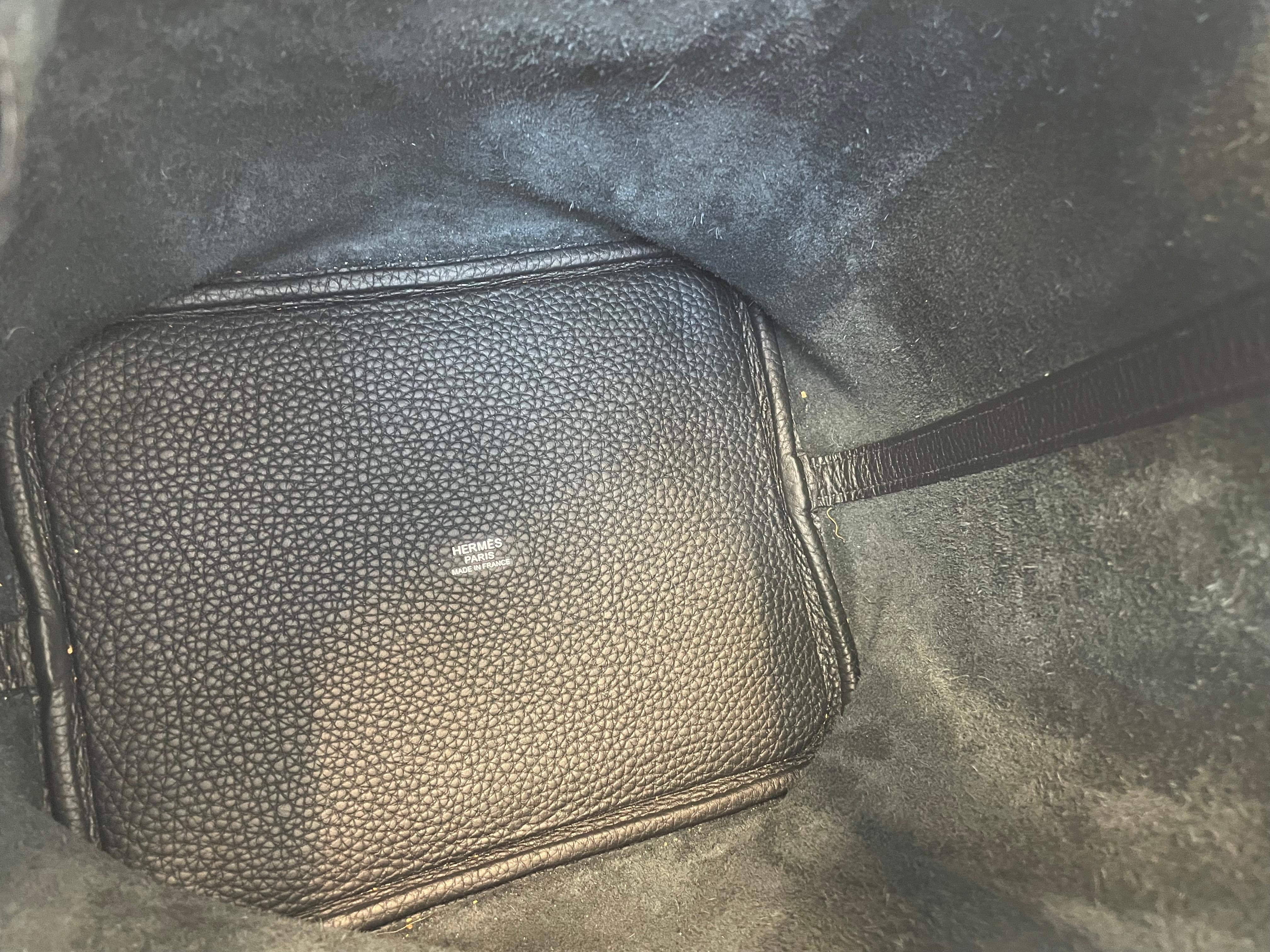 Sac Clemence Picotin Lock 22 noir d'Hermès 12