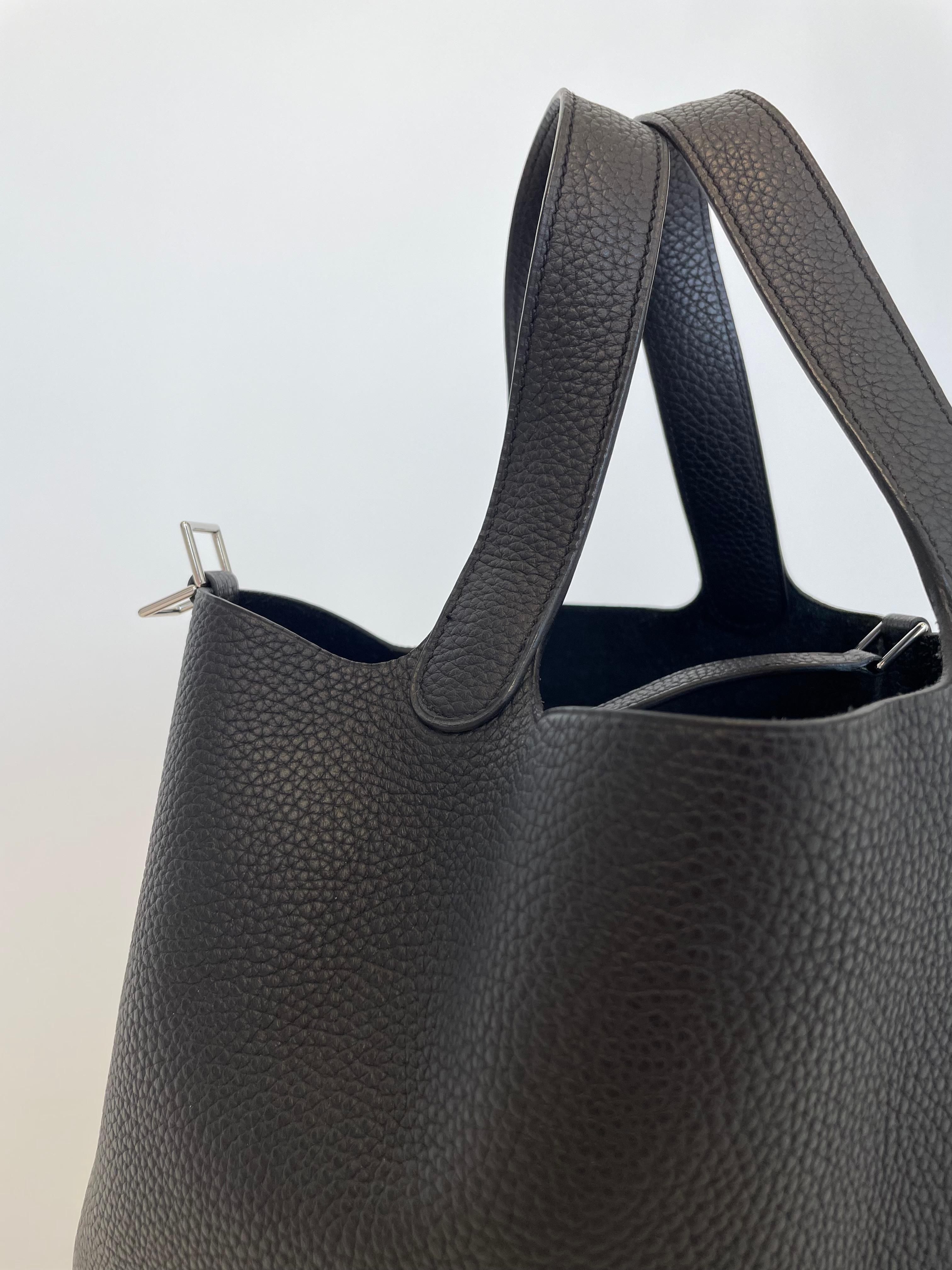 Sac Clemence Picotin Lock 22 noir d'Hermès 2