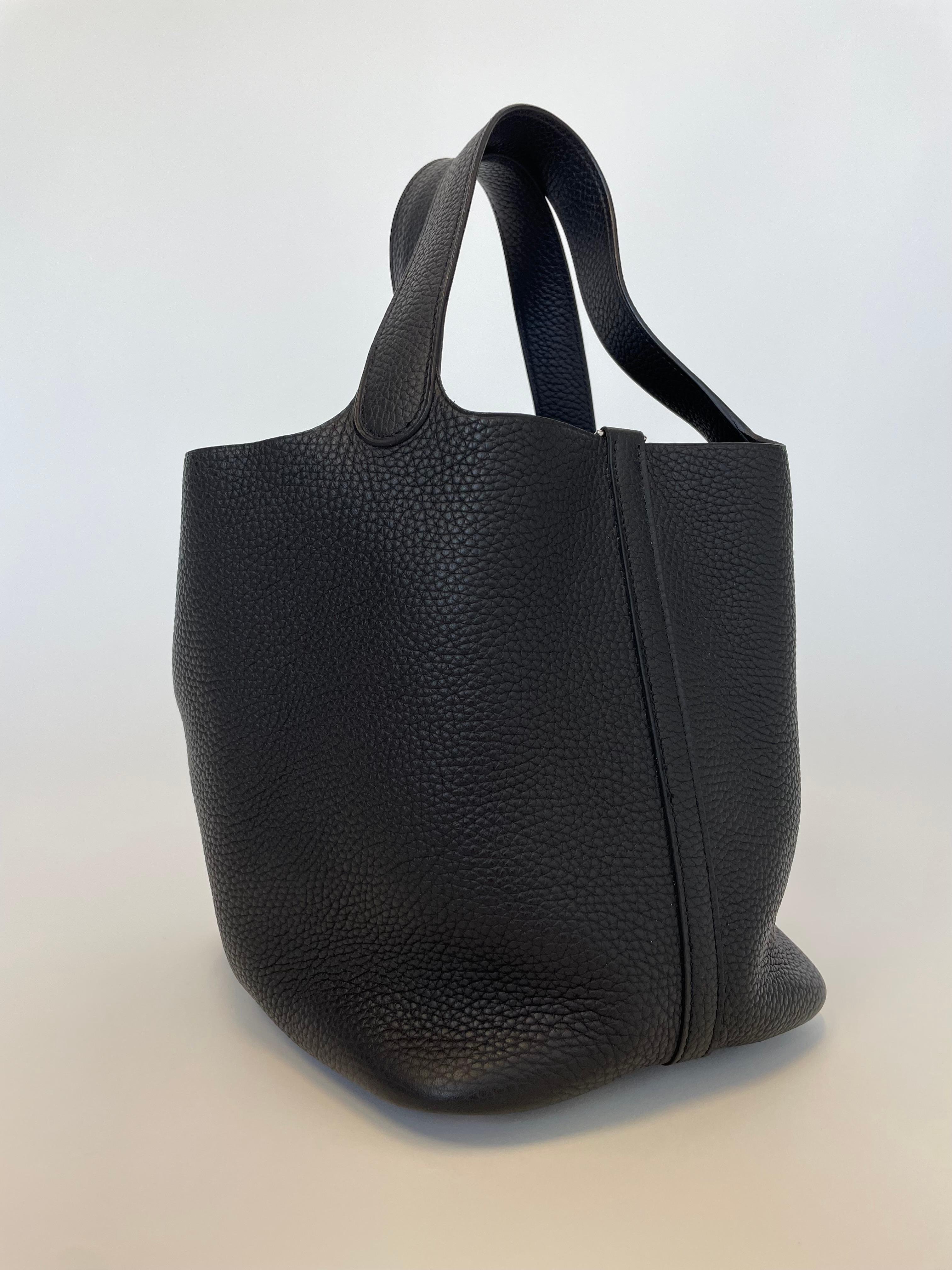 Sac Clemence Picotin Lock 22 noir d'Hermès 3