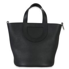 Hermès Black Clemence Swift In-The-Loop Bag 23 PHW