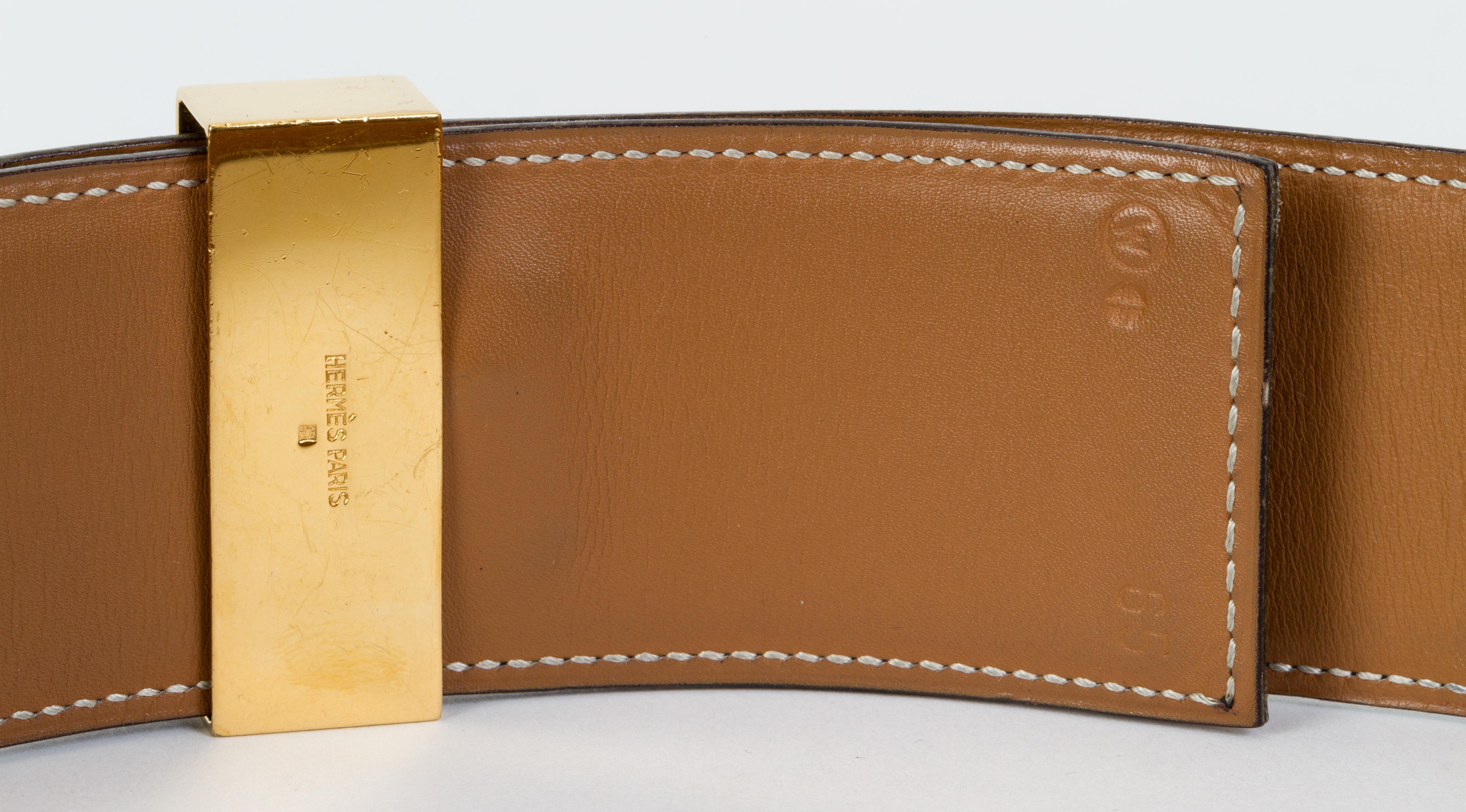 Schwarzer Collier de Chien Gürtel von Hermès, 65 cm in Karton Damen