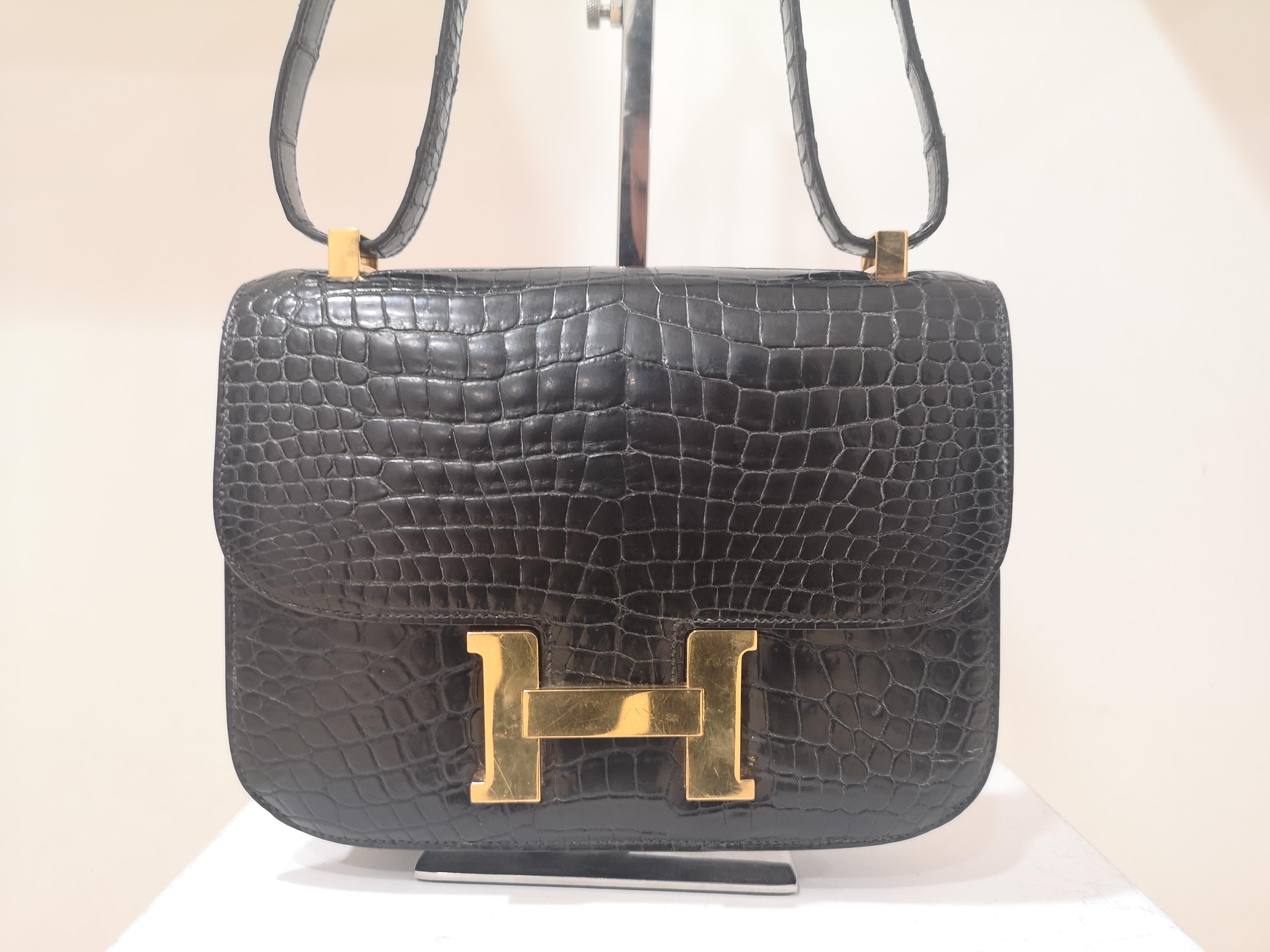 Women's or Men's Hermès Black Constance Crocodile