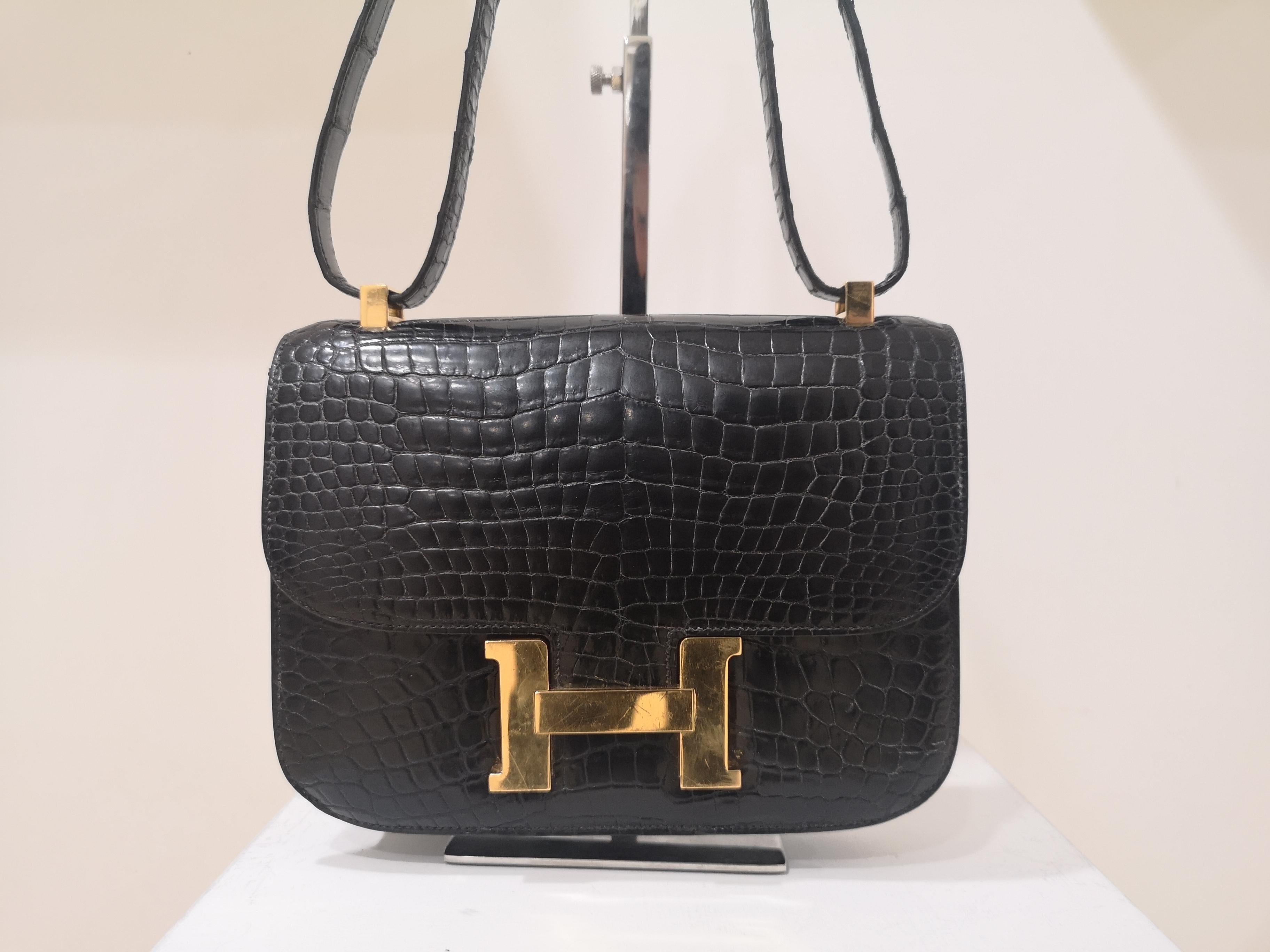 Hermès Black Constance Crocodile 2