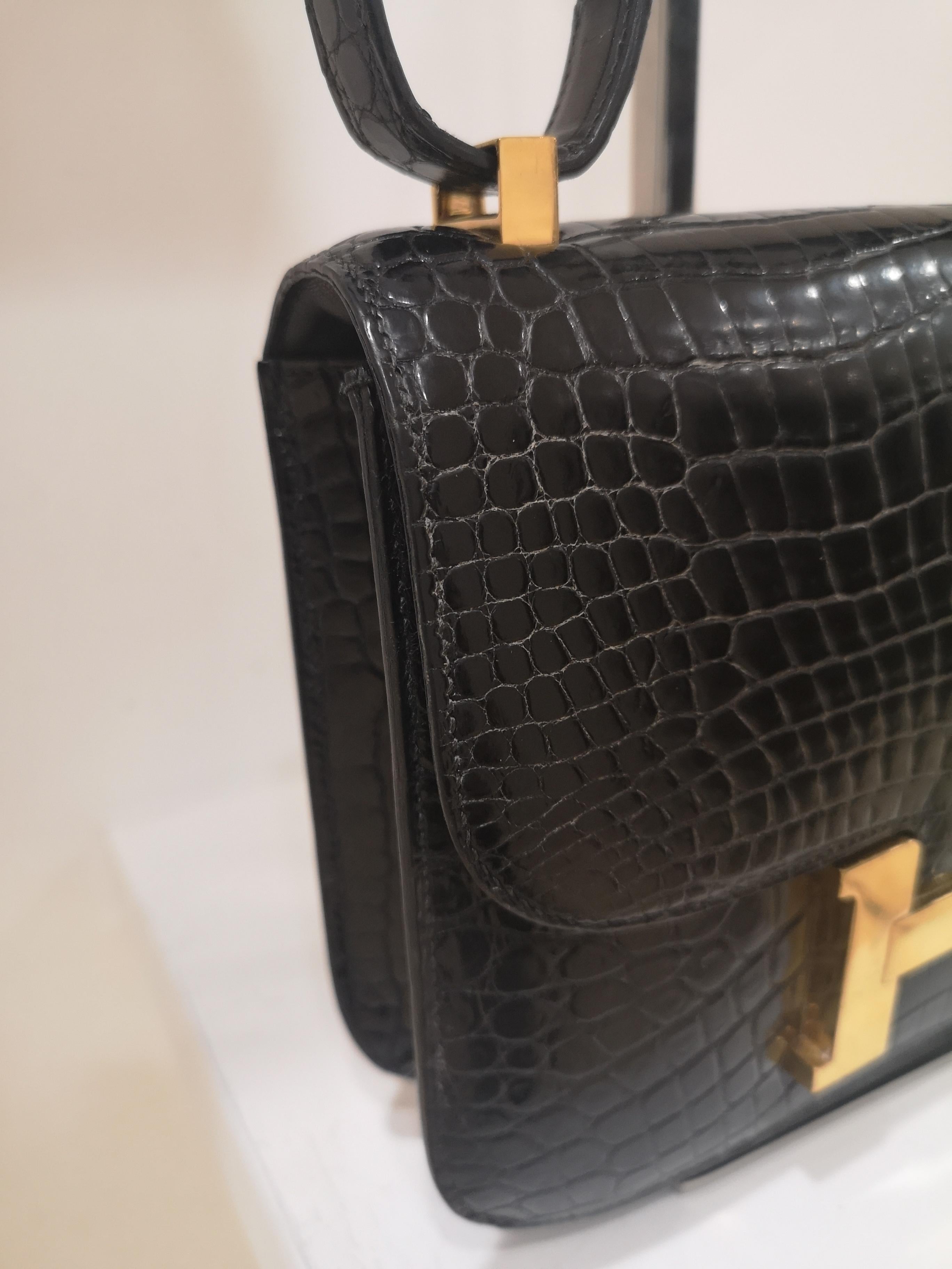 Hermès Black Constance Crocodile 3