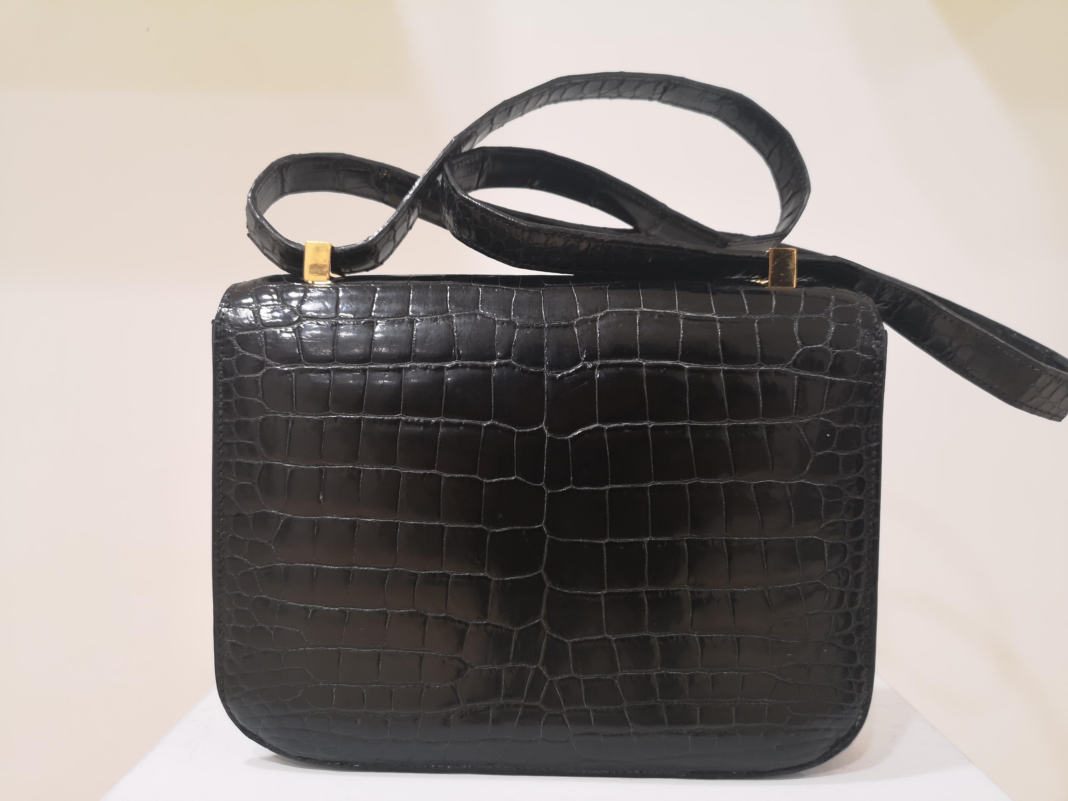 Hermès Black Constance Crocodile 4