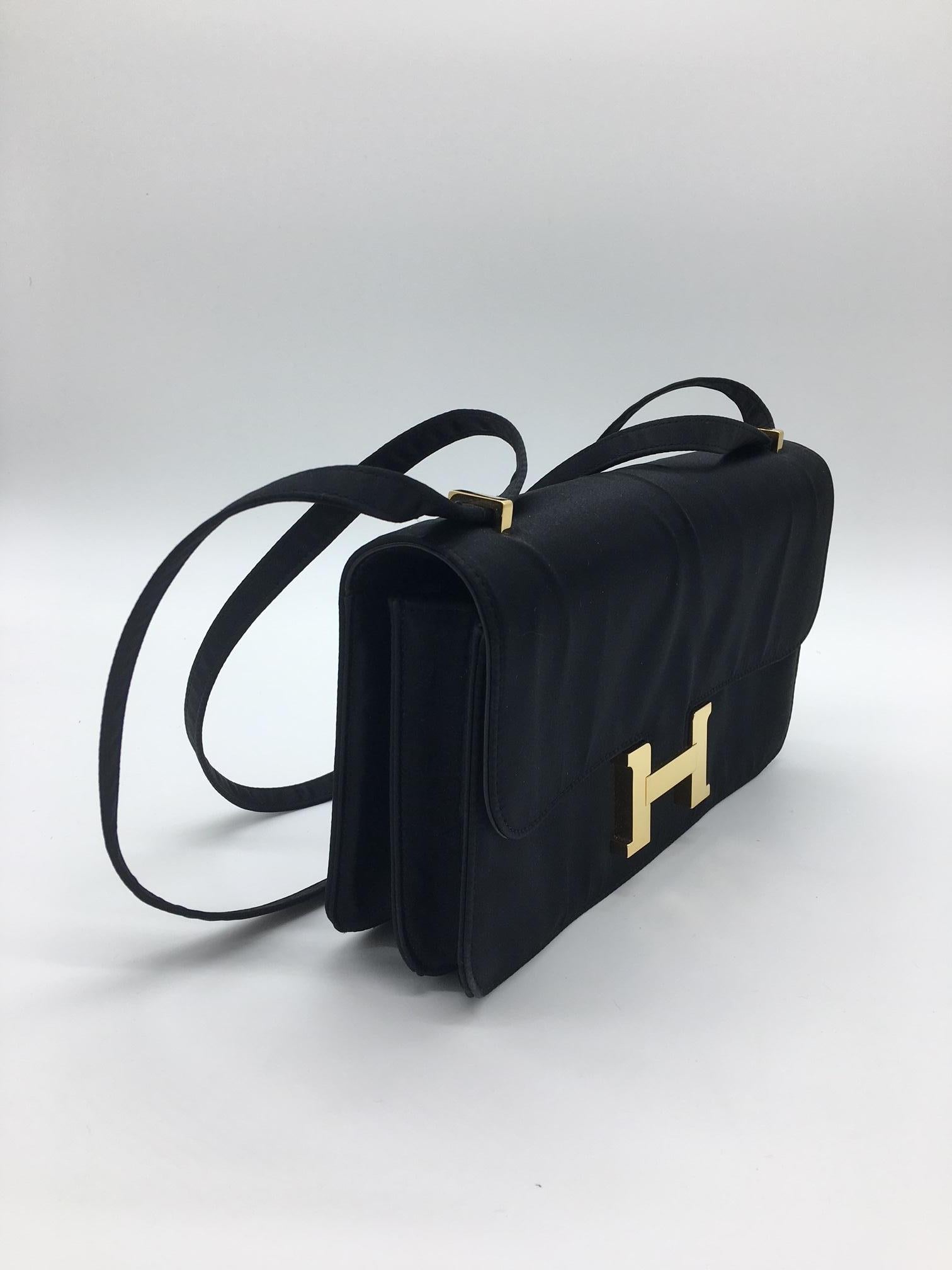 Hermes Black Constance Elan in silk For Sale 1
