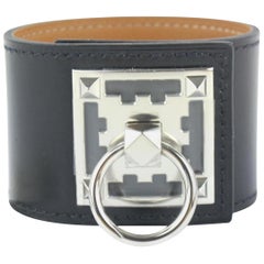 Hermès Black Creneau Cuff 19hz1009 Bracelet