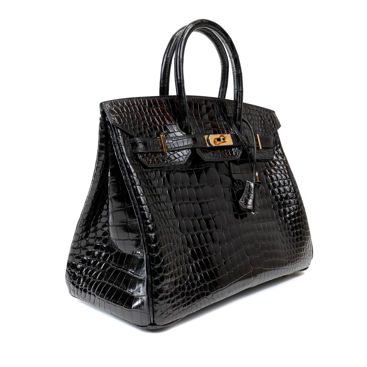 hermes birkin 35 crocodile black