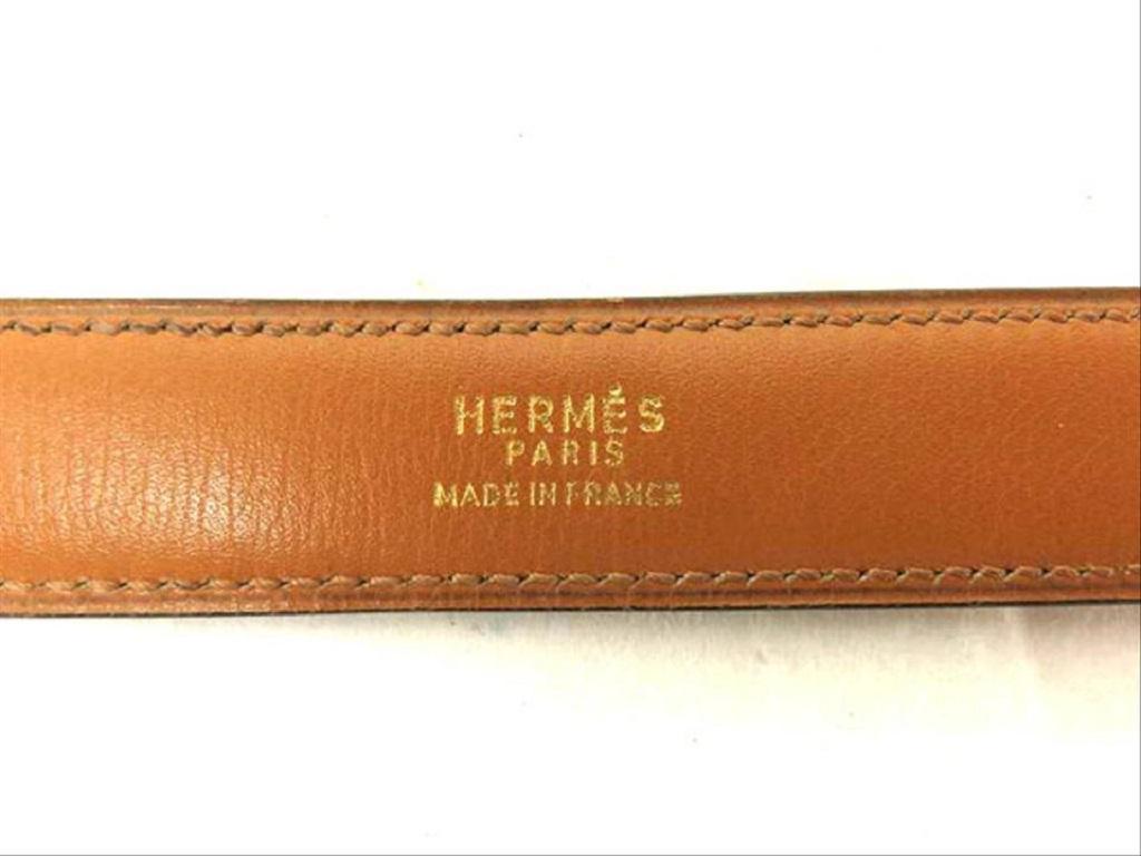 Schwarzer Gürtel aus Krokodil Collier De Chien 219219 von Hermes im Angebot 2