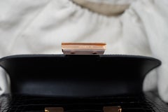 Hermes Constance Tasche aus schwarzem Krokodil