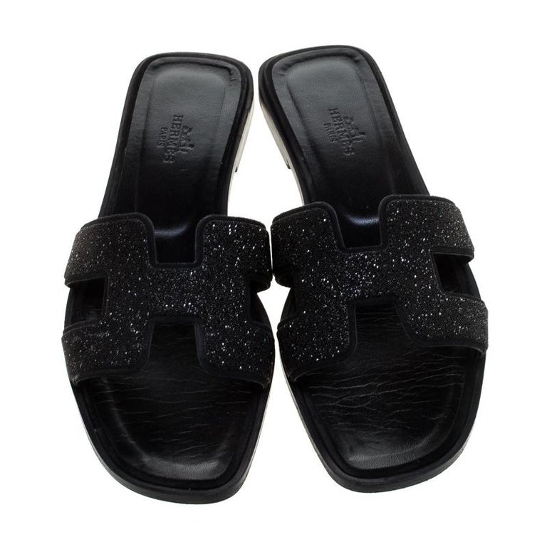 oran black sandals