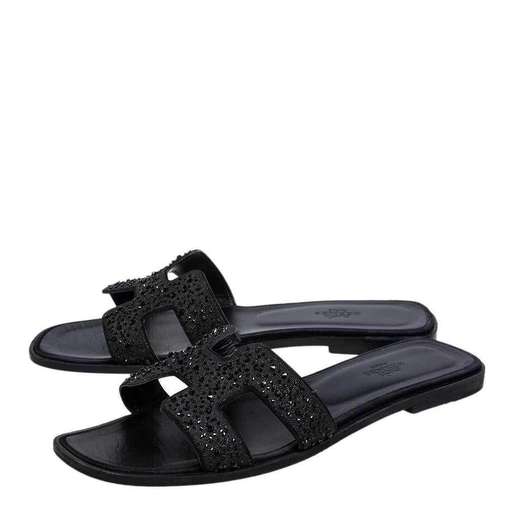 Hermes oran store sandals crystal