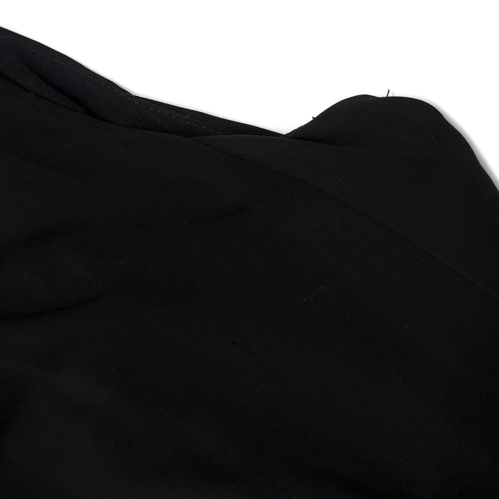 Hermes Black Draped Deep V Neck Gown XS 36 3