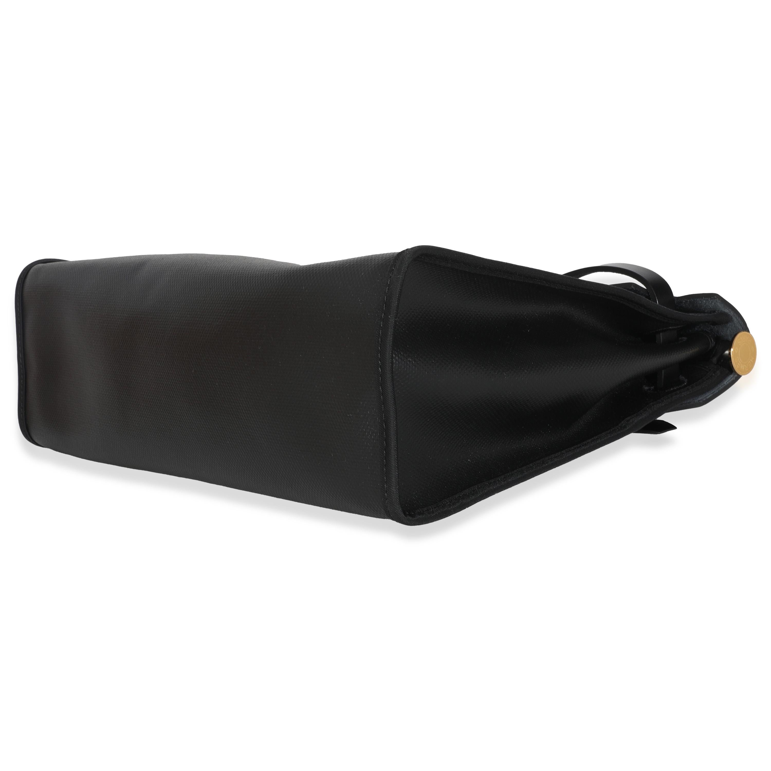 Hermès Black Ecru Toile H Berline Vache Hunter Herbag Zip PM 31 GHW For Sale 1