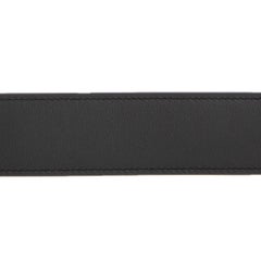 HERMES black & Electric blue Reversible Belt Strap 95