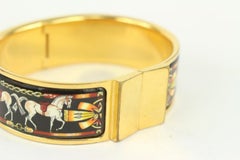 Hermès Black Enamel Cloisonne GM Clic Clack Cuff Bangle Bracelet 107h28
