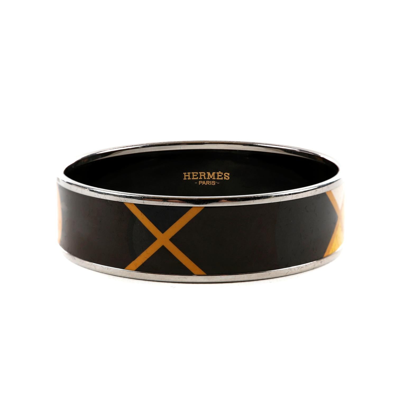 Hermès Black Enamel X Bracelet 1