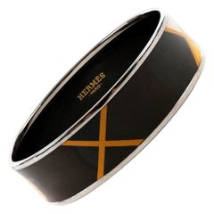 Hermès Black Enamel X Bracelet