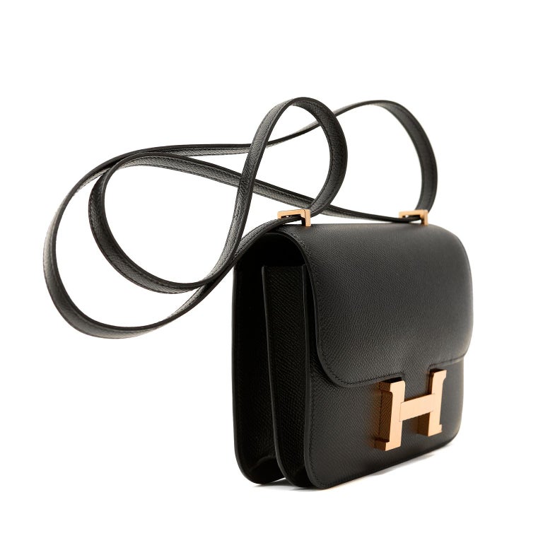 Hermès Constance 18 Noir Epsom with Rose Gold Hardware - Bags - Kabinet  Privé