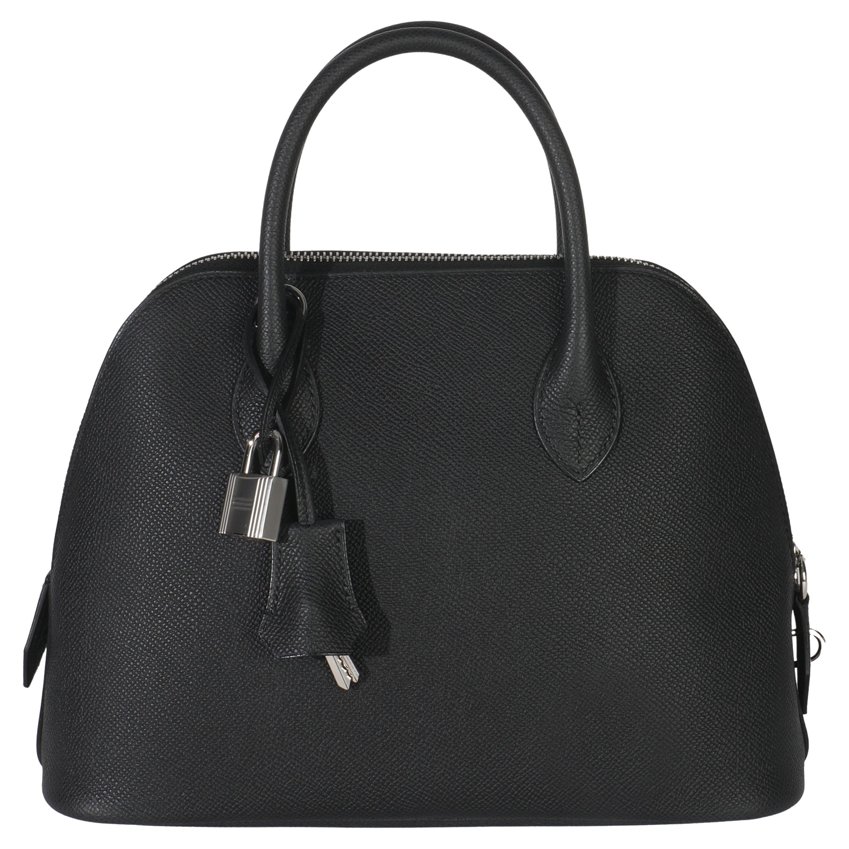 Hermès Black Epsom 1923 Bolide 25 PHW