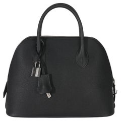 Hermès Black Epsom 1923 Bolide 25 PHW