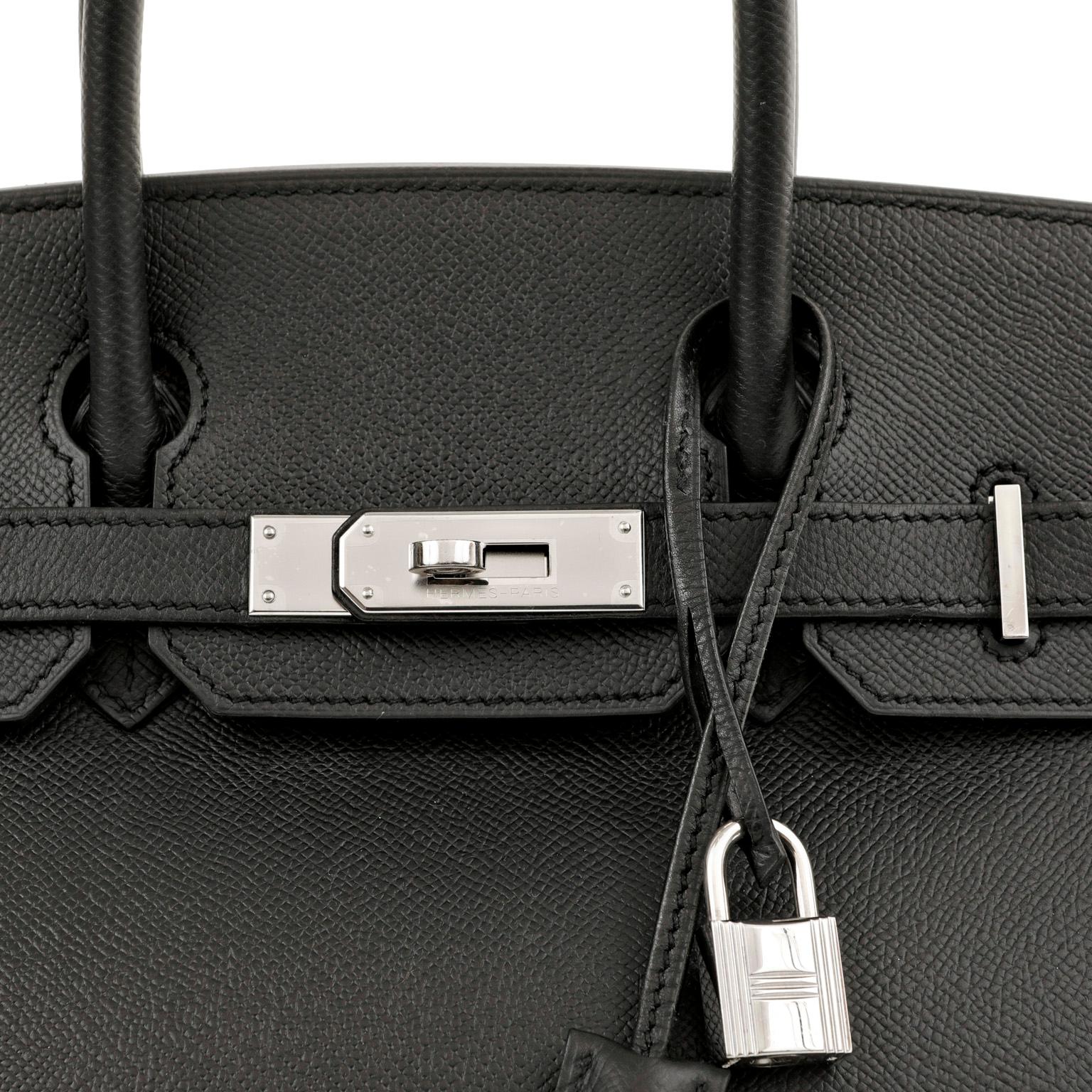 Hermès Black Epsom 30 cm Birkin with Palladium In New Condition In Palm Beach, FL