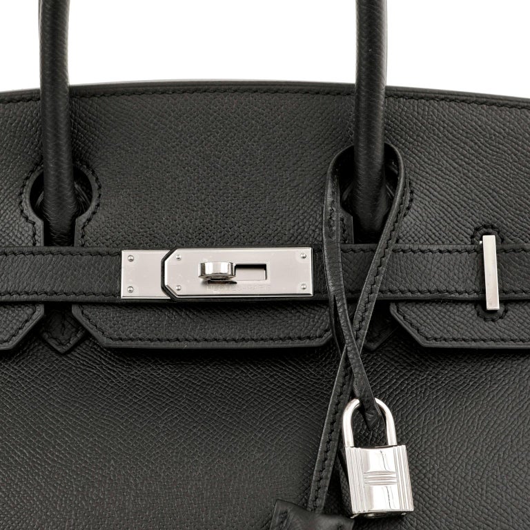 Hermès Black Epsom 30 cm Birkin with Palladium For Sale at 1stDibs