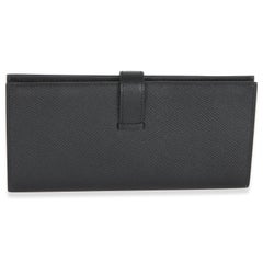 Hermès Black Epsom Bearn Wallet PHW