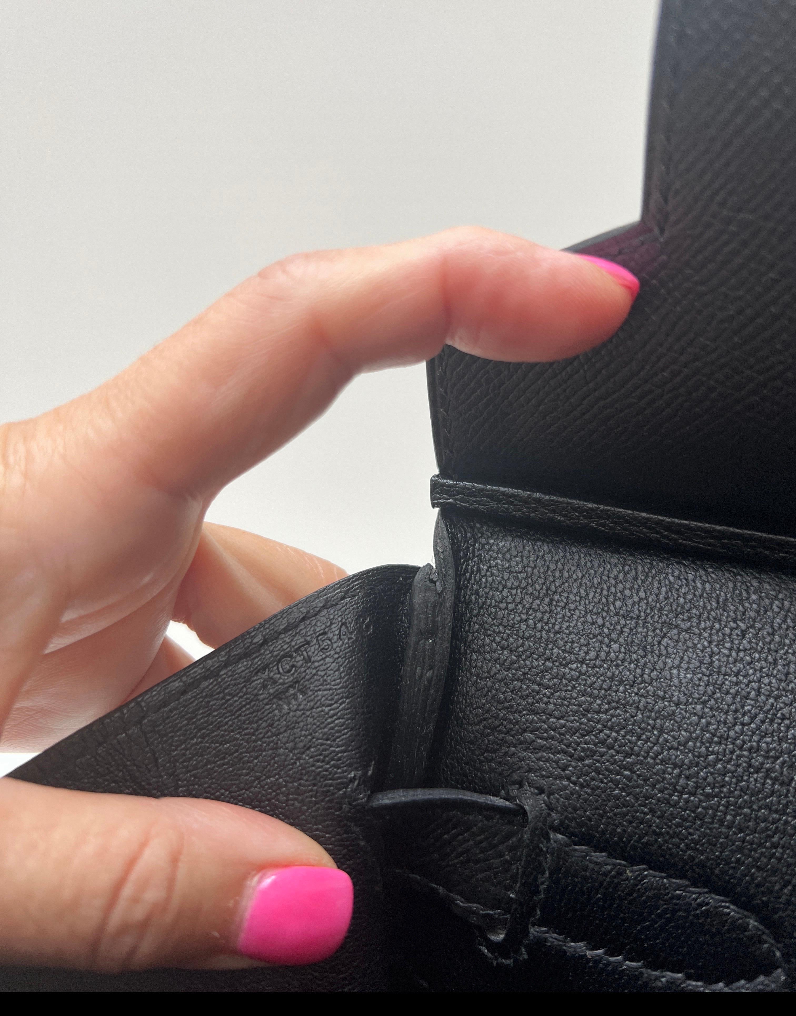 Borsa Hermes Birkin 35 nera Epsom in vendita 10