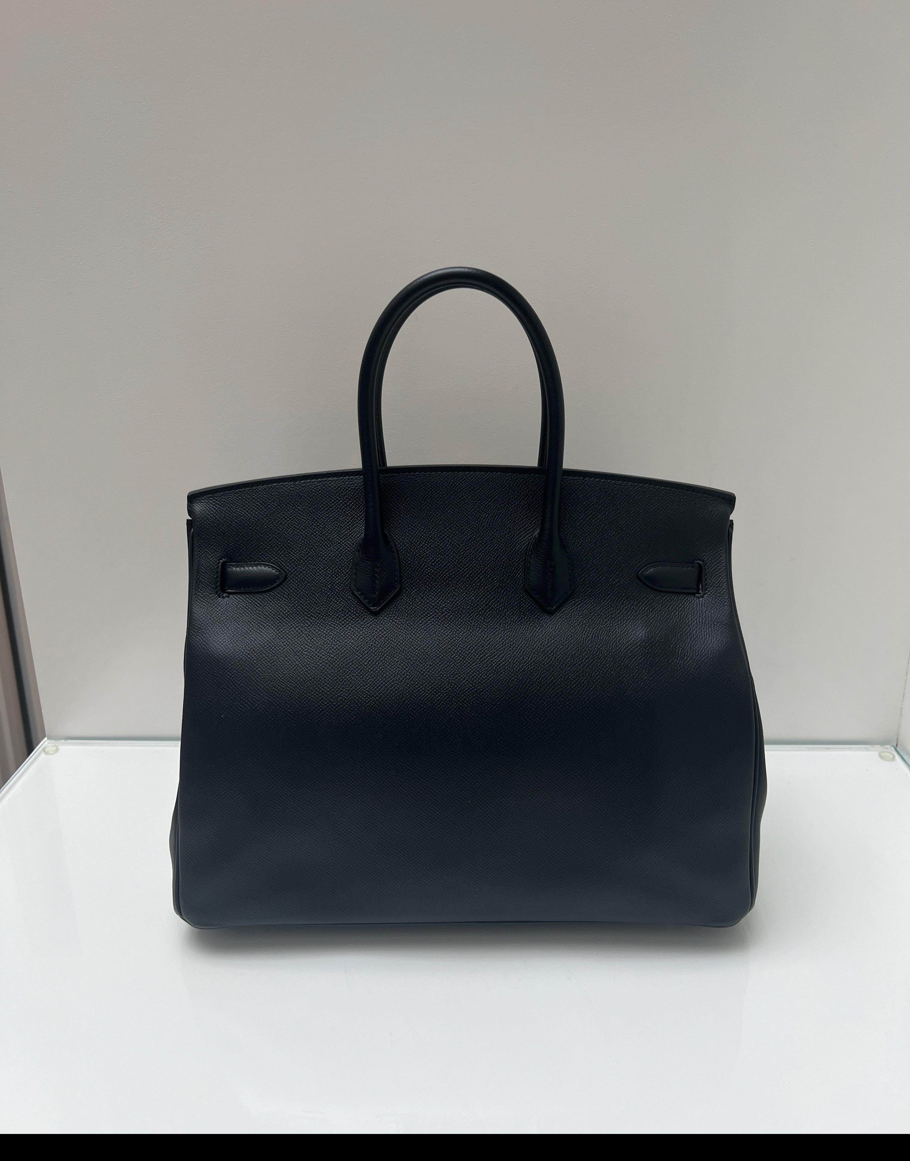 Nero Borsa Hermes Birkin 35 nera Epsom in vendita