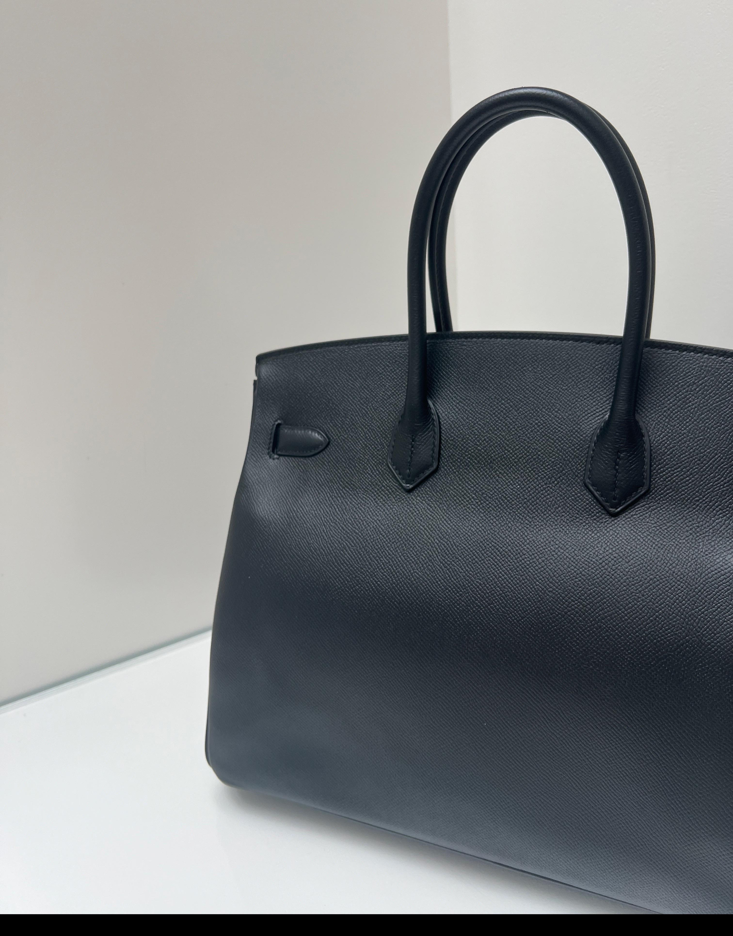 da uomo o donna Borsa Hermes Birkin 35 nera Epsom in vendita