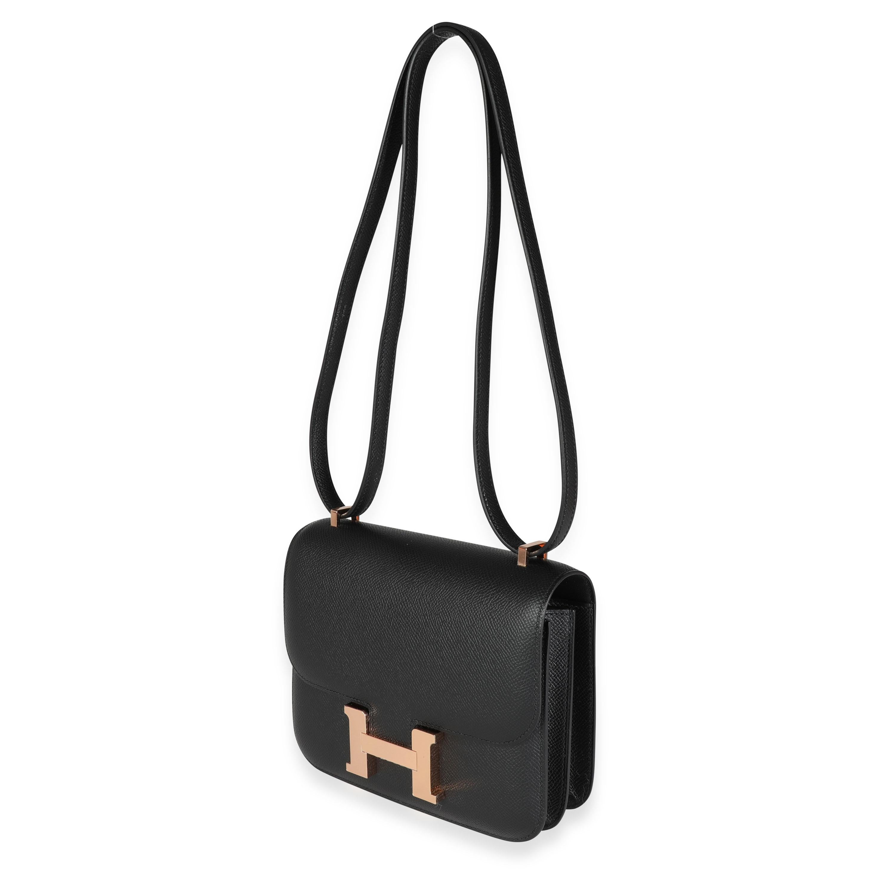 Hermès Schwarz Epsom Constance 18 RGHW im Zustand „Hervorragend“ in New York, NY